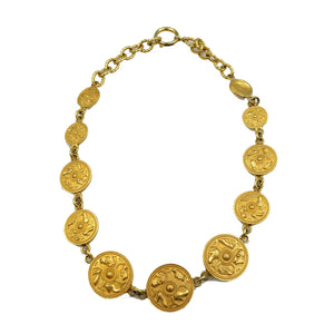 サルヴァトーレフェラガモ パンプスモチーフ メタル ゴールド チョーカー 0068【中古】Salvatore Ferragamo