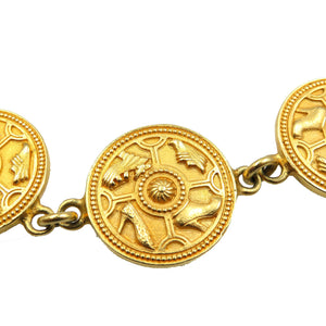 サルヴァトーレフェラガモ パンプスモチーフ メタル ゴールド チョーカー 0068【中古】Salvatore Ferragamo