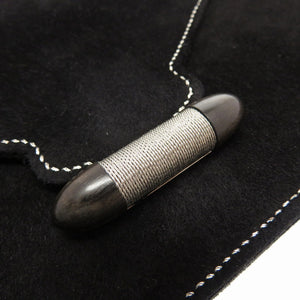 美品 エルメス ナヴェット ドブリス ブラック シルバーステッチ クラッチバッグ 〇X刻印 ヴィンテージ 0093【中古】HERMES