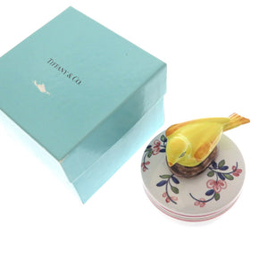 美品 ティファニー 陶器 小物入れ マルチボックス ケース 鳥 バードモチーフ ヴィンテージ アンティーク 0027【中古】TIFFANY&Co.