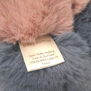 未使用 ルイ ヴィトン モノグラム フラワー ドゥドゥ ヴィヴィエンヌ GI0445 ぬいぐるみ レザー プラッシュ ホワイト ピンク ブルー LV 0072 【中古】 LOUIS VUITTON