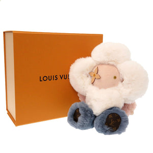 未使用 ルイ ヴィトン モノグラム フラワー ドゥドゥ ヴィヴィエンヌ GI0445 ぬいぐるみ レザー プラッシュ ホワイト ピンク ブルー LV 0072 【中古】 LOUIS VUITTON