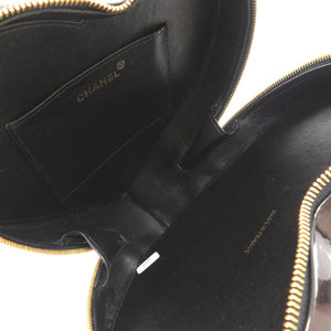 美品 シャネル ハートバニティ マトラッセ 3番台 パテント ブラック ゴールド金具 バニティバッグ バッグ ヴィンテージ ココマーク 黒 0041 【中古】 CHANEL