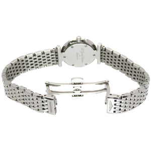 ロンジン ラ グラン クラシック ダイヤベゼル L4.210.0 クオーツ 腕時計 SS/ダイヤモンド ブラック 黒文字盤 0056【中古】LONGINES レディース