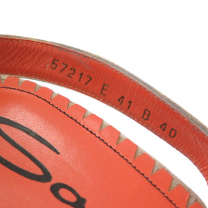 新品同様 サントーニ ウエッジソール サンダル サイズ40 スウェード グレー 0031【中古】Santoni レディース シューズ