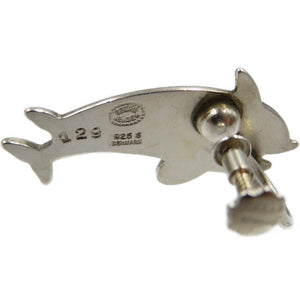 ジョージ ジェンセン シルバー925 ドルフィン イルカ マーメイド 人魚 イヤリング 0131【中古】GEORG JENSEN