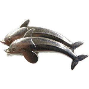 ジョージ ジェンセン シルバー925 ドルフィン イルカ マーメイド 人魚 イヤリング 0131【中古】GEORG JENSEN