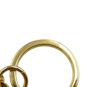 新品同様 デルボー タンペート レザー ゴールド金具 グリーン 緑 バッグチャーム 0094【中古】Delvaux