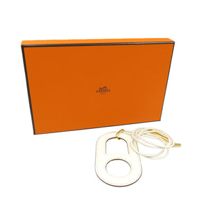未使用 エルメス ヴァリアシオン Y刻印 スイフト ゴールド金具 ナタ アイボリー ホワイト ネックレス0096【中古】HERMES