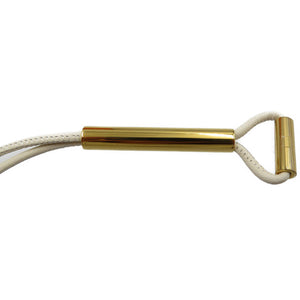 未使用 エルメス ヴァリアシオン Y刻印 スイフト ゴールド金具 ナタ アイボリー ホワイト ネックレス0096【中古】HERMES