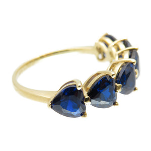 ティファニー サファイア ハート 750YG リング #53 指輪 K18YG イエローゴールド ブルー ジュエリー アクセサリー 0118【中古】TIFFANY&Co. レディース