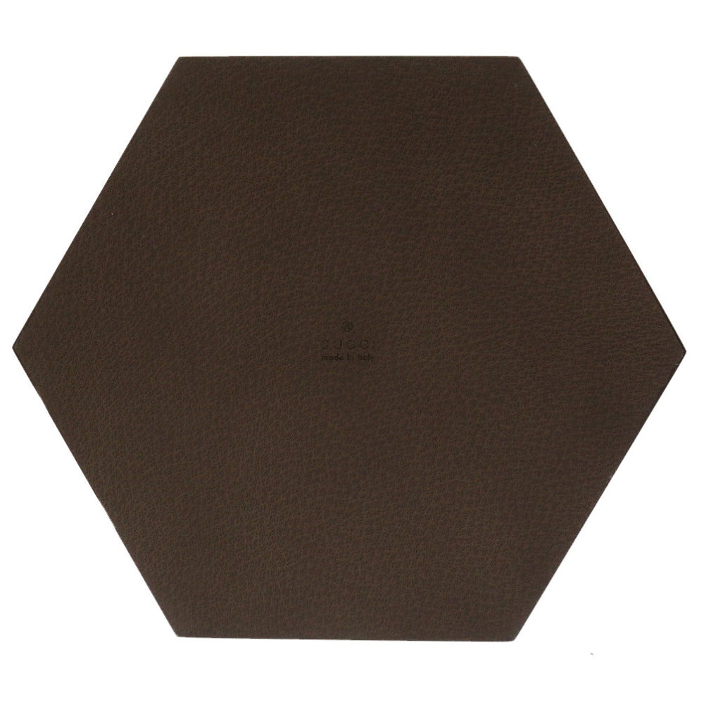 未使用 グッチ ヘキサゴン GG ペットボウル 697406 GGスプリーム ウッド セラミック ベージュ 容器 0126 【中古】 GUCCI