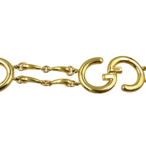 グッチ メタル ゴールド ヴィンテージ GG ベルト レディース 0115【中古】GUCCI