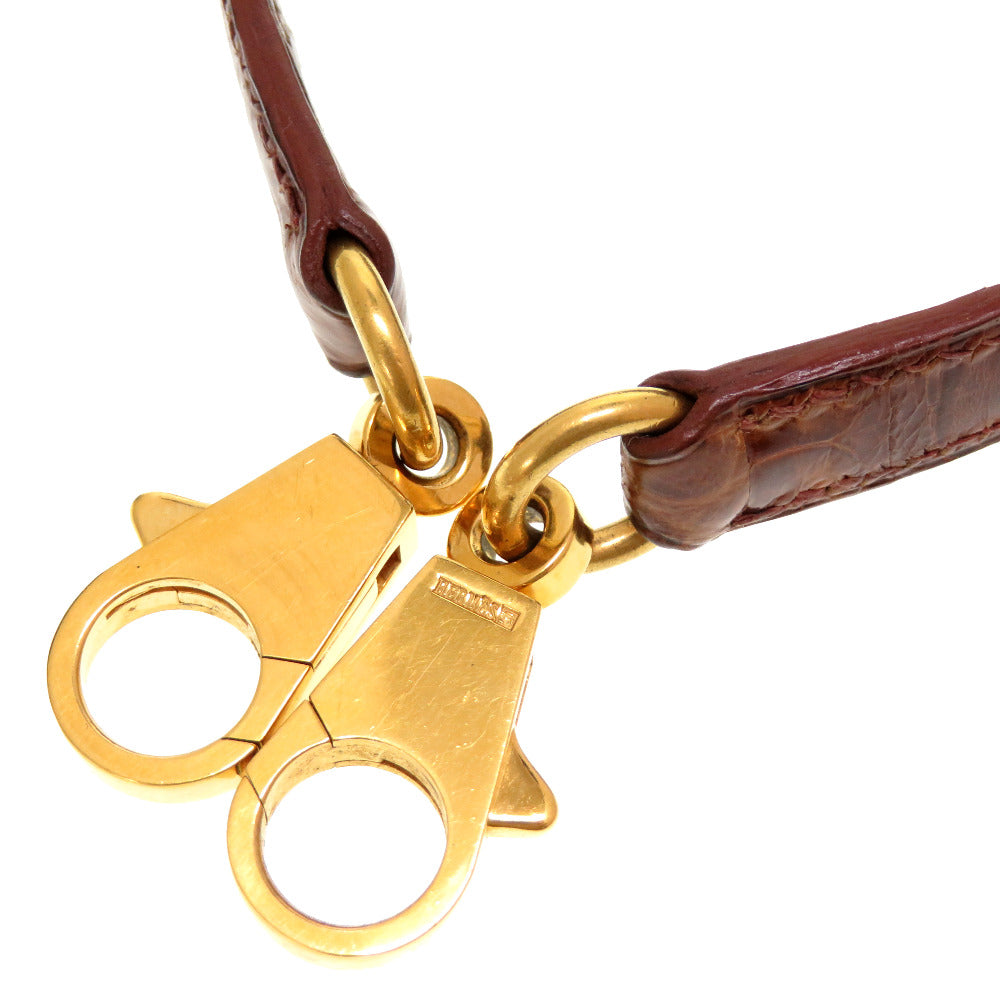 エルメス 3点セット ケリーストラップ カデナ クロシェット ポロサス ミール ゴールド金具 ショルダーストラップ 茶 0136 【中古】 HERMES