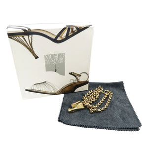 美品 サルヴァトーレフェラガモ ヴィンテージ メタル ゴールド 靴モチーフ ネックレス 0053【中古】Salvatore Ferragamo