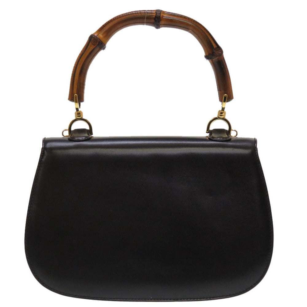 新品同様 グッチ バンブー ブラック 000 46 0633 ハンドバッグ バッグ 黒 0091 【中古】 GUCCI