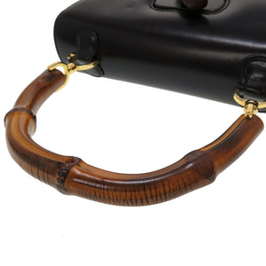新品同様 グッチ バンブー ブラック 000 46 0633 ハンドバッグ バッグ 黒 0091 【中古】 GUCCI