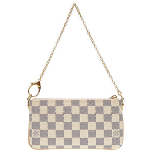 新品同様 ルイヴィトン ダミエアズール N60027 ポシェットミラMM アクセサリーポーチ 0054【中古】LOUIS VUITTON