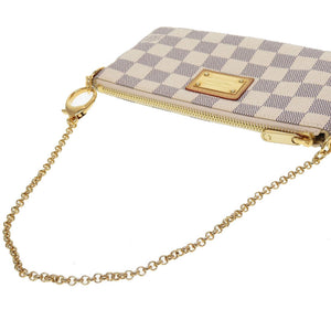 新品同様 ルイヴィトン ダミエアズール N60027 ポシェットミラMM アクセサリーポーチ 0054【中古】LOUIS VUITTON