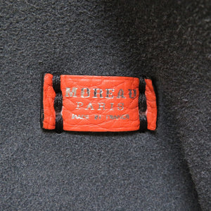 新品同様 モロー パリ ヴァンセンヌMM ピースマーク レザー グレー トートバッグ バッグ 0149 【中古】 MOREAU PARIS