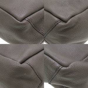 新品同様 モロー パリ ヴァンセンヌMM ピースマーク レザー グレー トートバッグ バッグ 0149 【中古】 MOREAU PARIS