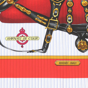 新品同様 エルメス ×コムデギャルソン コラボ HARNAIS DE COUR コットン ブルー スカーフ ストール 青 0154 【中古】 HERMES × COMME des GARCONS