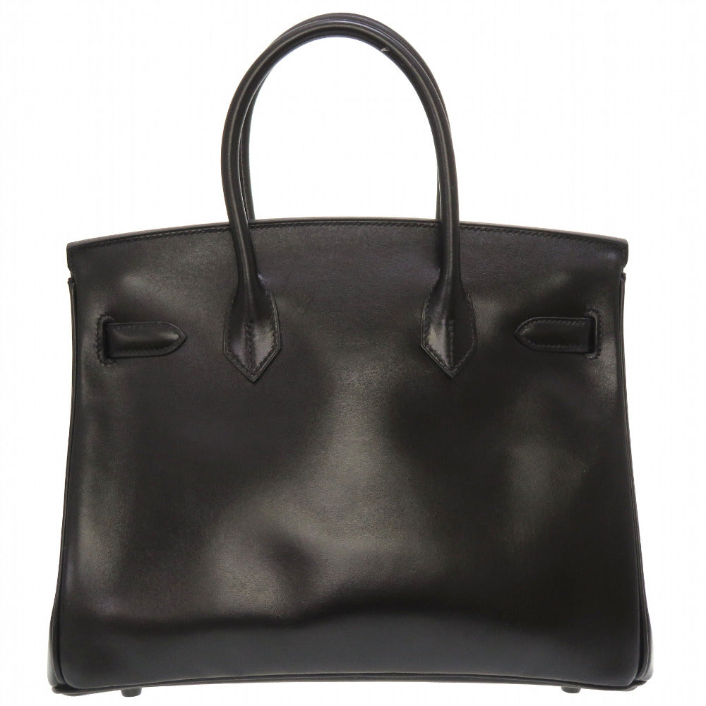 新品同様 エルメス バーキン30 ソーブラック ボックスカーフ ブラック □N刻印(2010年製) ハンドバッグ 黒 0014【中古】HERMES ソー ブラック SO-BLACK