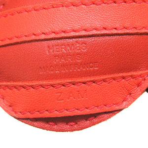 新品同様 エルメス ジージーサバンナ Z刻印(2021年製) アニューミロ オレンジポピー ルージュセリエ バッグチャーム キーホルダー 0056【中古】HERMES