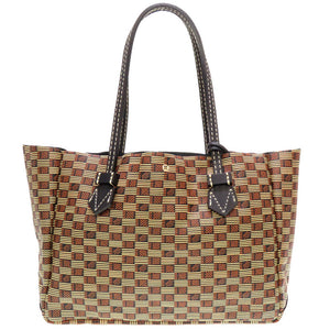 新品同様 モロー パリ モノグラム レザー ブラウン ブラック トートバッグ バッグ 茶 黒0072 【中古】 MOREAU PARIS