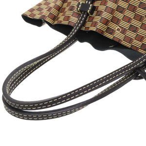 新品同様 モロー パリ モノグラム レザー ブラウン ブラック トートバッグ バッグ 茶 黒0072 【中古】 MOREAU PARIS