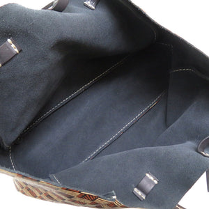 新品同様 モロー パリ モノグラム レザー ブラウン ブラック トートバッグ バッグ 茶 黒0072 【中古】 MOREAU PARIS