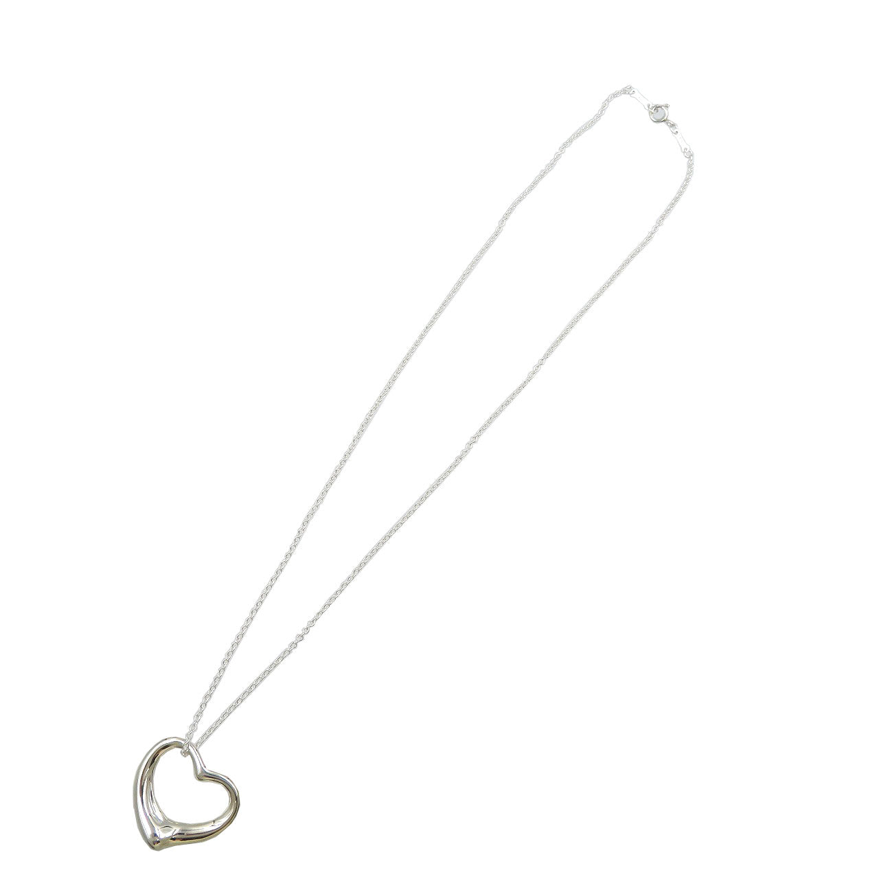 美品 ティファニー エルサ・ペレッティ オープンハート シルバー925 ネックレス 0090【中古】TIFFANY&Co.