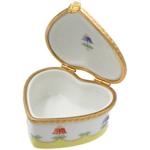 新品同様 ティファニー ヴィンテージ ハートシェイプ フラワー 陶器 GP イエロー ホワイト アクセサリー入れ 小物入れ 0116【中古】TIFFANY&Co.