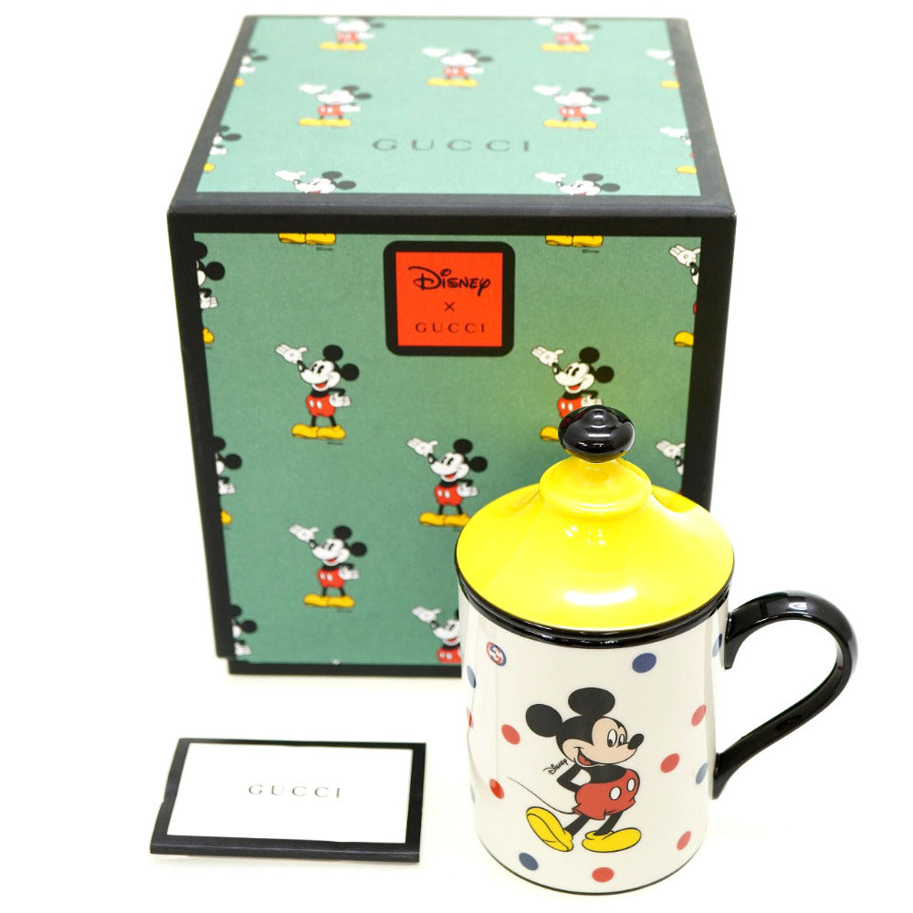 新品同様 グッチ × ディズニー ミッキー マグカップ 陶器 ホワイト 0010【中古】GUCCI
