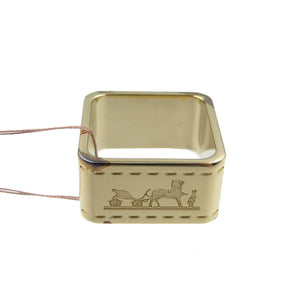新品同様 エルメス ボルデュック メタル ゴールド スカーフリング 0056【中古】HERMES