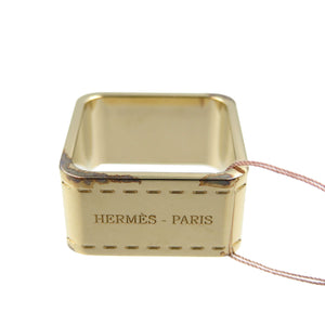 新品同様 エルメス ボルデュック メタル ゴールド スカーフリング 0056【中古】HERMES