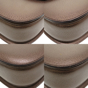 新品同様 グッチ バンブー レザー ブロンズ 000 926 2WAYハンドバッグ バッグ 0061 【中古】 GUCCI