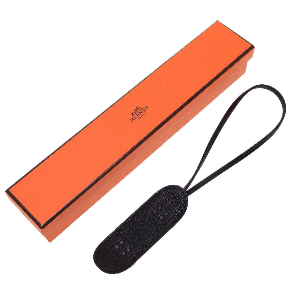 未使用 エルメス フィンガースケートボード U刻印(2022年製) シェーブル スイフト ブラック 黒 チャーム 0025【中古】HERMES