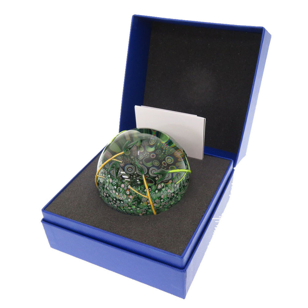 未使用 サンルイ ペーパーウェイト トラ 虎 ガラス クリア グリーン オブジェ 0072 【中古】 SAINT LOUIS