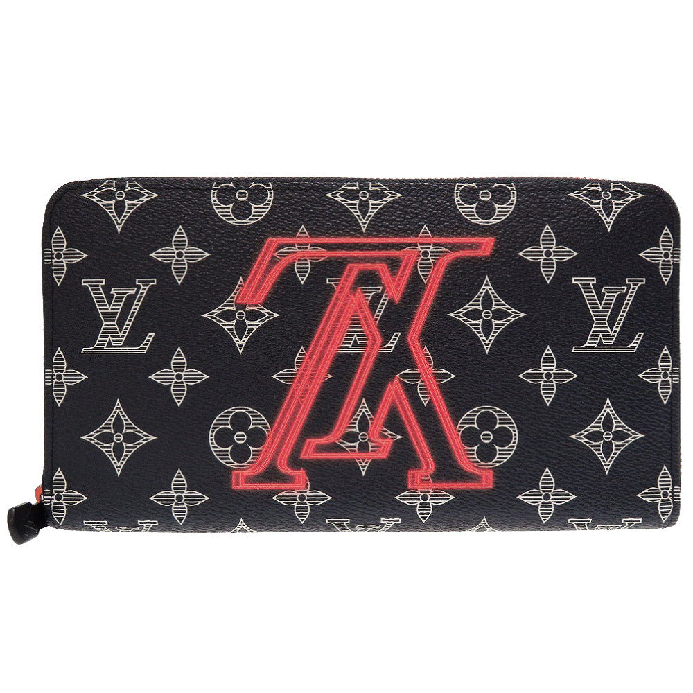 新品同様 ルイヴィトン モノグラムインク アップサイドダウン Ｍ62931 ジッピーオーガナイザー ネイビー ラウンドファスナー長財布 財布 LV 0029【中古】LOUIS VUITTON