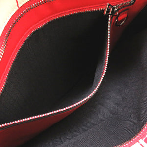 新品同様 ロエベ × ガンダム レザー アイボリー レッド ショッパーバッグ トートバッグ バッグ 赤 0060 【中古】 LOEWE