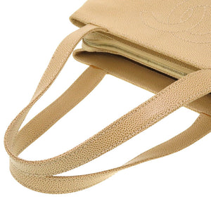 美品 シャネル キャビアスキン ベージュ 7番台 ココマーク トートバッグ バッグ 0005 【中古】 CHANEL