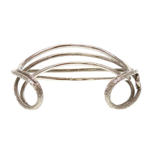 美品 クリスチャンディオール CDロゴ メタル シルバー ブレスレット バングル 0029【中古】Christian Dior