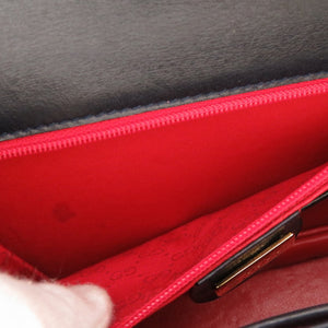 グッチ バンブー レザー ネイビー 000 46 0188 2WAY ハンドバッグ バッグ 紺 0043 【中古】 GUCCI