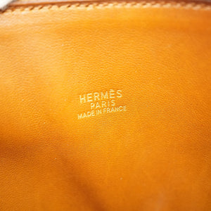 エルメス ボリード35 ボックスカーフ/ヴィブラート ノアゼット □F刻印 ストラップ付 ハンドバッグ 0048【中古】HERMES