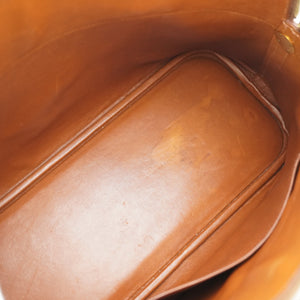 エルメス ボリード35 ボックスカーフ/ヴィブラート ノアゼット □F刻印 ストラップ付 ハンドバッグ 0048【中古】HERMES