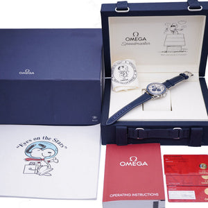 未使用 オメガ スピードマスター スヌーピー アワード コーアクシャル 310.32.42.50.02.001 自動巻き 腕時計 SS シルバー/ブルー 0001【中古】OMEGA メンズ オートマチック