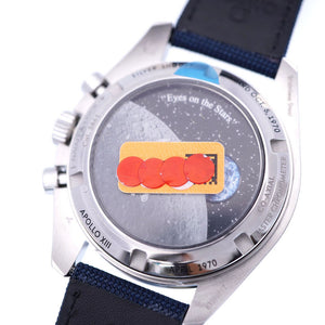 未使用 オメガ スピードマスター スヌーピー アワード コーアクシャル 310.32.42.50.02.001 自動巻き 腕時計 SS シルバー/ブルー 0001【中古】OMEGA メンズ オートマチック