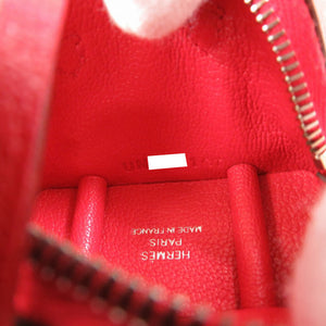 未使用 エルメス ボリード オン ホイールズ シェーブルミゾル ルージュクー シルバー金具 U刻印(2022年製) キーホルダー バッグチャーム 赤 0006 【中古】 HERMES