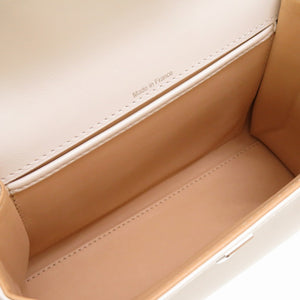 未使用 デルボー タンペート ミニ レザー アイボリー パープル バイカラー シルバー金具 ハンドバッグ バッグ 白 紫 0007 【中古】 DELVAUX